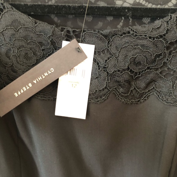 Cynthia Steffe Black Lace Dress Size 12 NWT - Picture 3 of 4